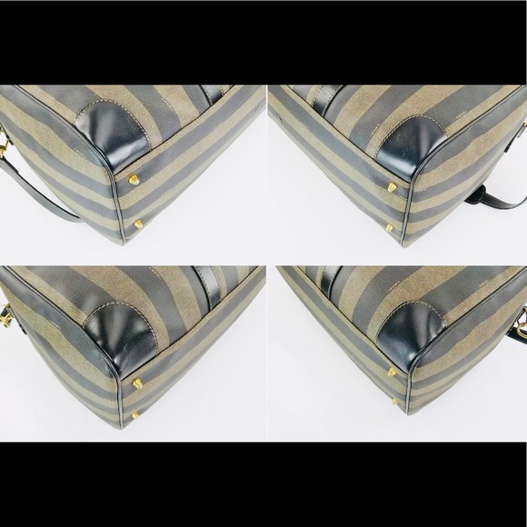 ‼️FENDI Black Beige Canvas Duffel Bag - Picture 3 of 8